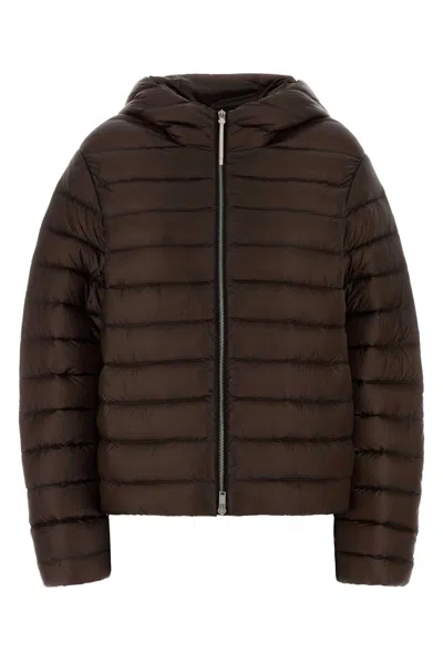 JIL SANDER BROWN NYLON DOWN JACKET