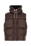 Jil Sander Sleeveless Puffer Down Jacket In Brown