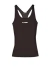 Jil Sander Brown Polyamide-blend Racerback Tank Top In Brown