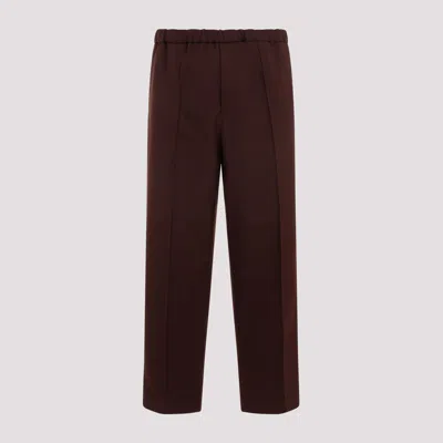 Jil Sander Polyester Trousers In Brown