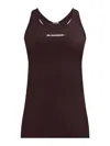 Jil Sander Fitted Racerback Sports Tank With Logo Print In Brown
