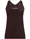 Jil Sander Fitted Racerback Sports Tank With Logo Print