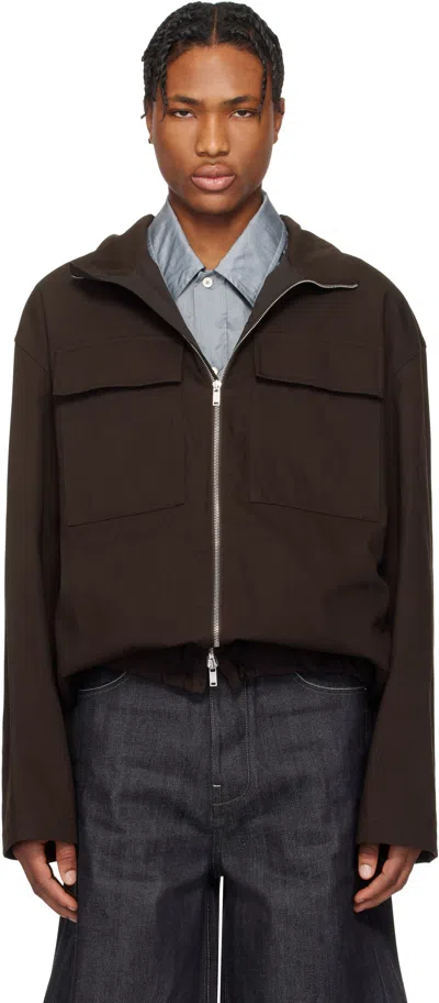 Jil Sander Brown Sportswear 006 Jacket In 203 Chocolate