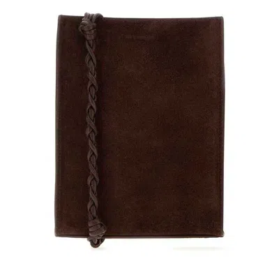 Jil Sander Brown Suede Small Tangle Shoulder Bag 601 Borse A Tracolla