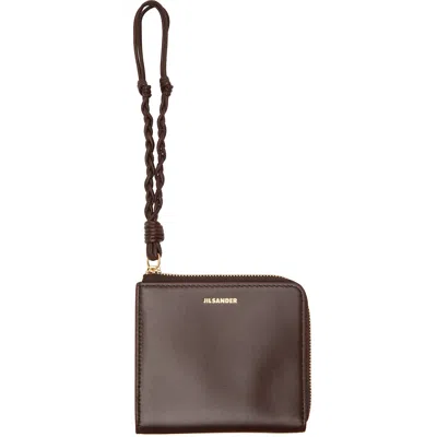 Jil Sander Brown Tangle Card Holder
