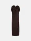 Jil Sander Brown Viscose Dress In Brown