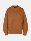 JIL SANDER BROWN WOOL SWEATER