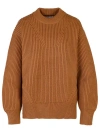 JIL SANDER BROWN WOOL SWEATER