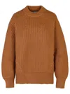 Jil Sander Brown Wool Sweater In Brown