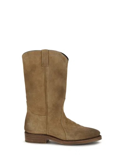 Jil Sander Bruce Suede Ankle Boots In Brown