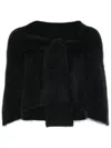 Jil Sander Brushed Cape In Black
