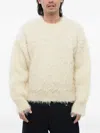 Jil Sander Fuzzy Wool Casentino Sweater In Neutral