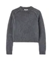 Jil Sander Brushed-finish Crew-neck Jumper In Gray