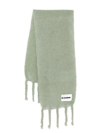Jil Sander Brushed-finish Scarf In Green