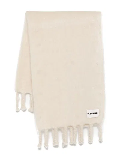 Jil Sander Brushed-finish Scarf In White