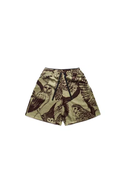 Jil Sander + Brushed Jaquard Fleece Shorts Beige In Multi
