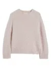 Jil Sander Mohair Blend Crew Neck Sweater In Pink
