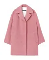 Jil Sander Brushed Knee-length Coat In Pink