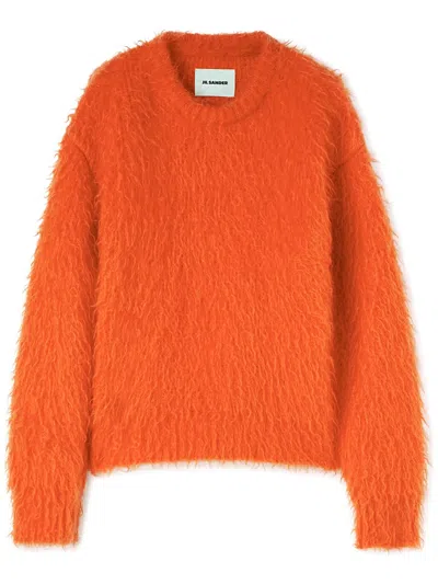 Jil Sander Brushed Mohair-blend Jumper In Orange