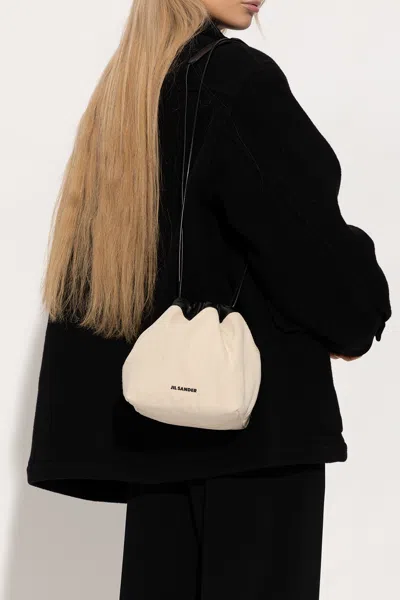 Jil Sander Bucket Shoulder Bag In Beige
