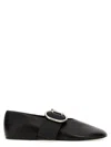 Jil Sander Smooth Leather Ballerinas In Black