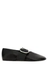 Jil Sander Smooth Leather Ballerinas In Black