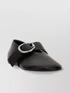 Jil Sander Buckle Ballet Flats With Round Toe