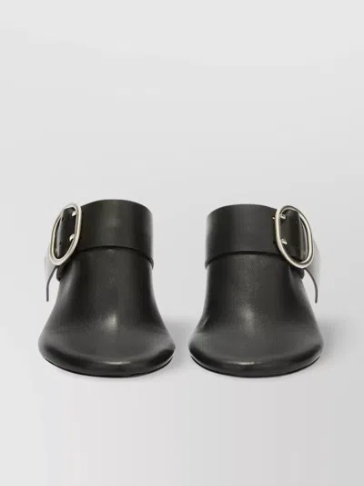 Jil Sander Buckle Kitten Heel Open Back Mules