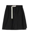 Jil Sander Silk And Nylon Shorts With Belt In Black