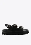 Jil Sander Buckle Strap Sandals In Black