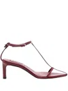 Jil Sander Buckle High-heeled Sandals In Red