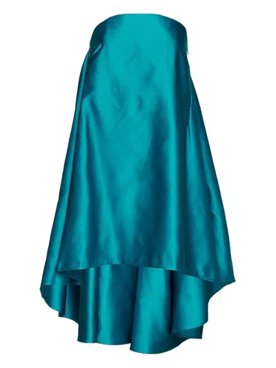 Jil Sander Bustier Asymmetrical Dress In Blue