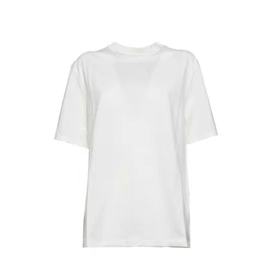 Jil Sander Butter White Cotton T-shirt With Back Print