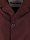 Jil Sander Button Coat In Burgundy