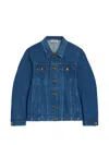 Jil Sander Button Denim Jacket In Blue