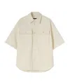 Jil Sander Button Denim Shirt In White