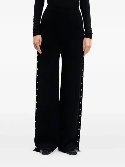 Jil Sander Button-detailed Trousers In Black