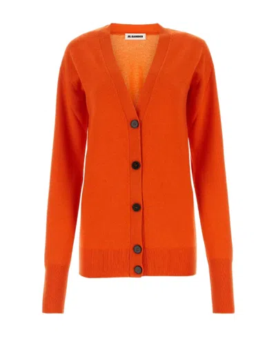 JIL SANDER JIL SANDER V-NECK KNITTED CARDIGAN