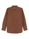 Jil Sander Button-down Long-sleeve Shirt In Brown