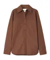 Jil Sander Button-down Long-sleeve Shirt In Brown
