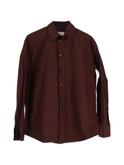 Pre-owned Jil Sander Button-down Long-sleeve Shirt In Brown
