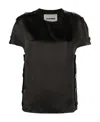 Jil Sander Button-embellished T-shirt In Black