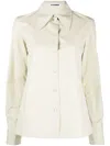 Jil Sander Button-fastening Poplin Shirt In Neutrals