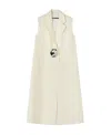 Jil Sander Button-fastening Tailored Crepe Vest In White