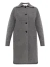 Jil Sander Button-fastening Wool Coat In Gray