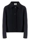 Jil Sander Button-fastening Wool Coat In Blue