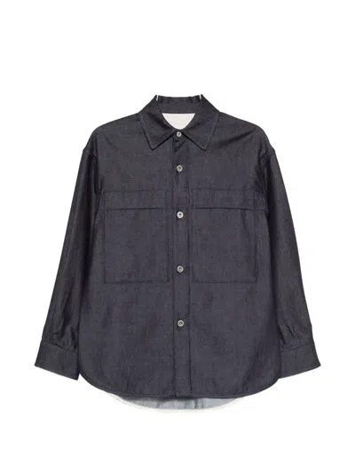 Jil Sander Button Flap-pocket Shirt In Blue