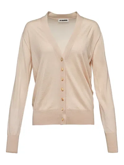 Jil Sander Button-front Cardigan In Neutral