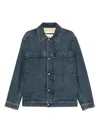 Jil Sander Button Pocket Dnim Jacket In Blue