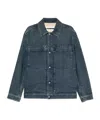 Jil Sander Button Pocket Dnim Jacket In Blue